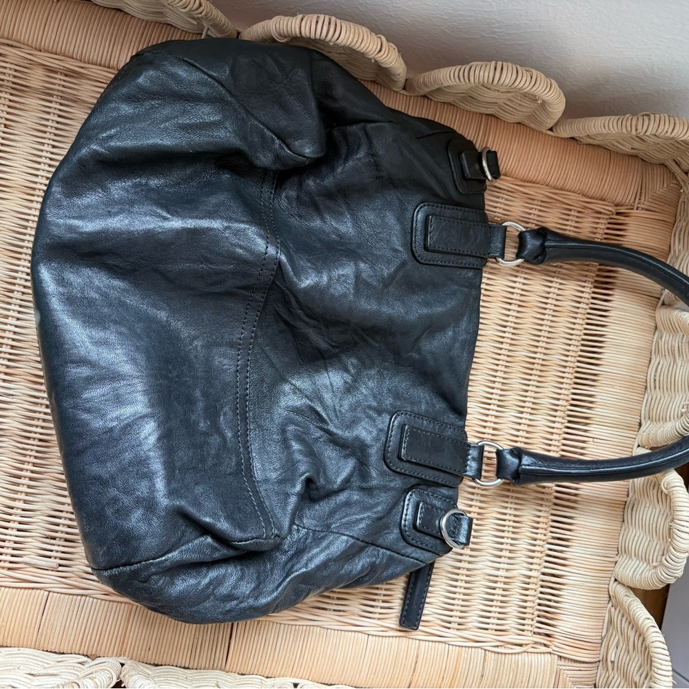 Givenchy Pandora Black Leather Tote with Silver Accents - Picture 3 of 4